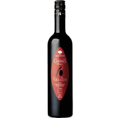 Huile d'olive française DOP Vallée des Baux CASTELINES Fruité Noir 500 ml