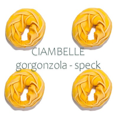 Pâtes fraiches artisanales italiennes gorgonzola et speck