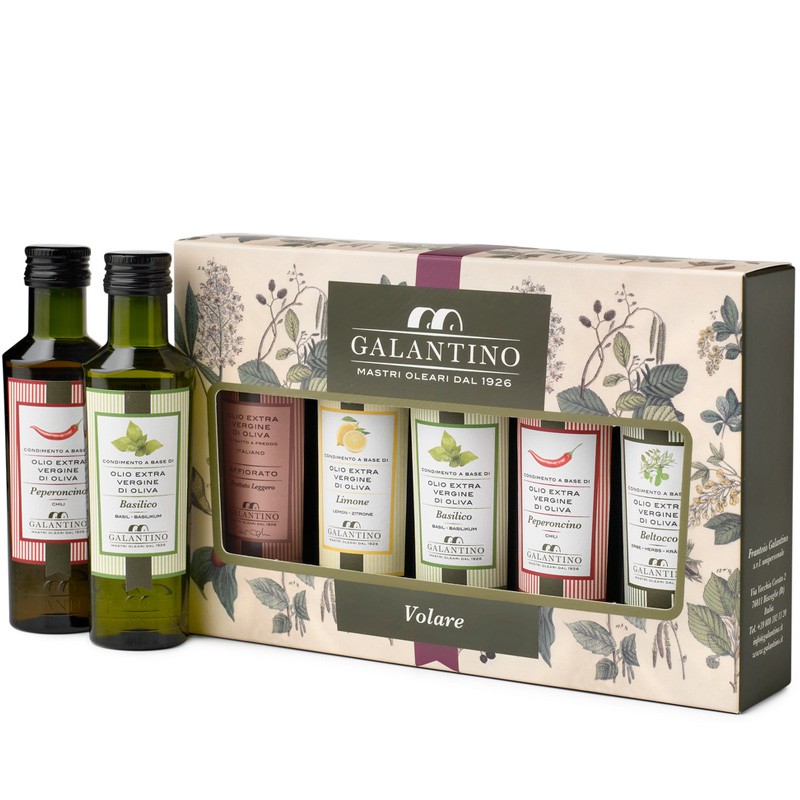 Quai des Oliviers - Coffret 5 huiles d'olive italiennes Galantino