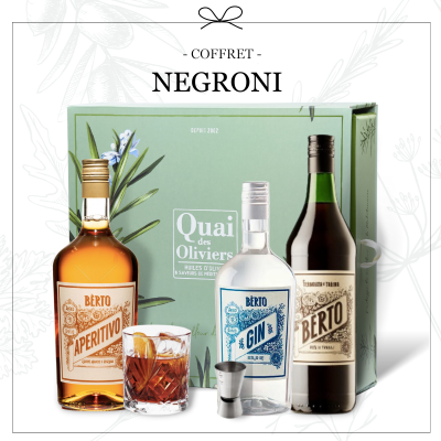 Quai des Oliviers - NEGRONI TRADIZIONALE coffret cadeau - Cocktail italien