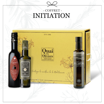 Quai des Oliviers - Coffret cadeaux pour une initiation aux huiles d’olives de Méditérannée