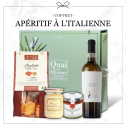 Coffret cadeau Apéro italien géant antipasti olives prosecco crostini