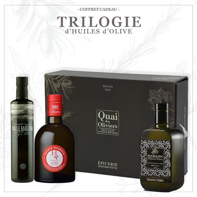Quai des Oliviers - Coffret gourmand à offrir 3 huiles d'olive