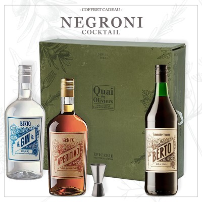 Quai des Oliviers - Coffret cadeau Negroni cocktail italien