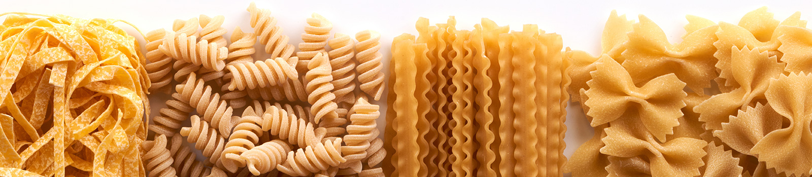 les differents formats de pâtes italiennes
