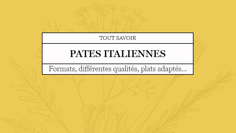 Quai des Oliviers - Pâtes italiennes : les différentes qualités, les différents formats et leurs usages en cuisine.